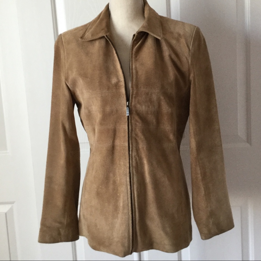 Tan Suede Jacket Great For Fall!